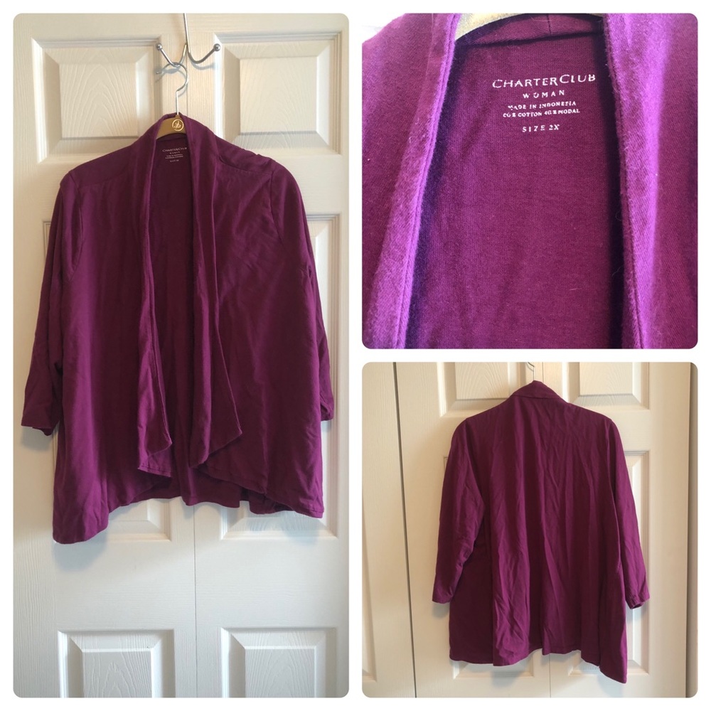 Charter Club Women Cardigan 2X